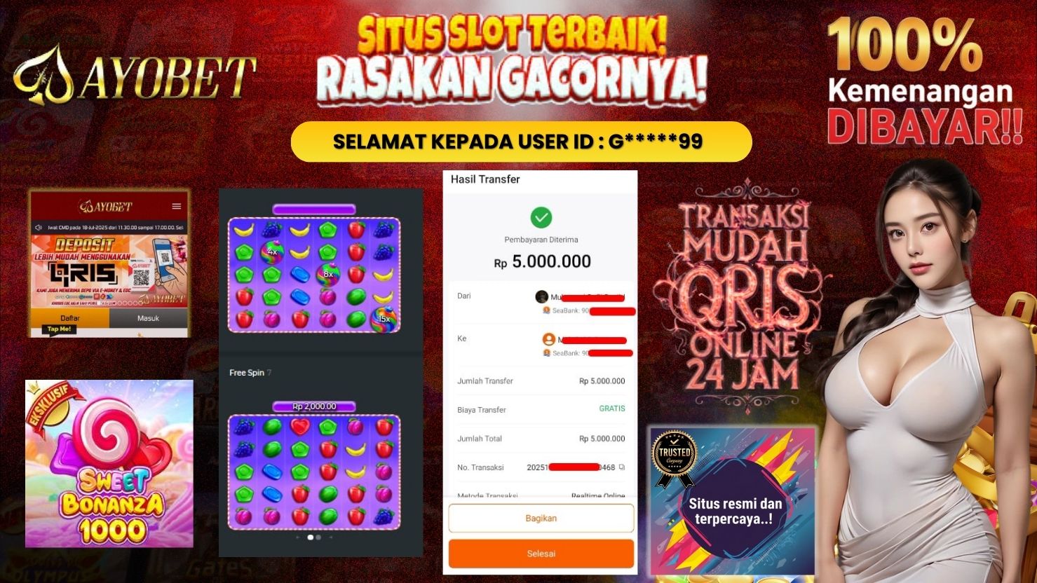 AYOBET JACKPOT SLOT SWEET BONANZA 1000